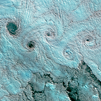 Satellitenbild von Wirbeln in der Erdatmosphäre